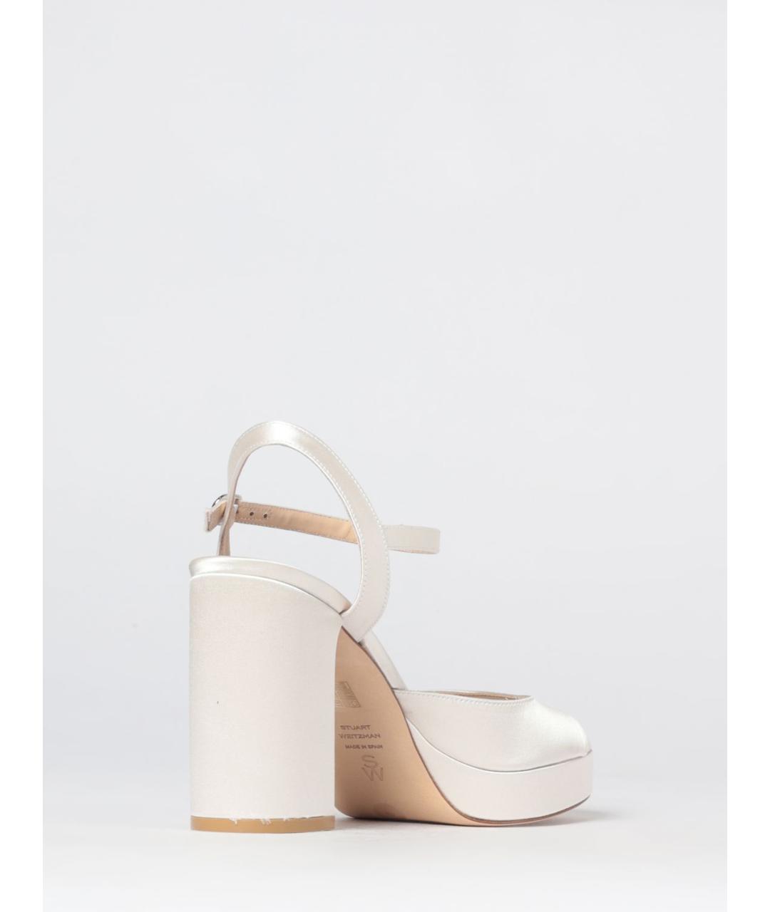 STUART WEITZMAN Бежевые кожаные босоножки, фото 3