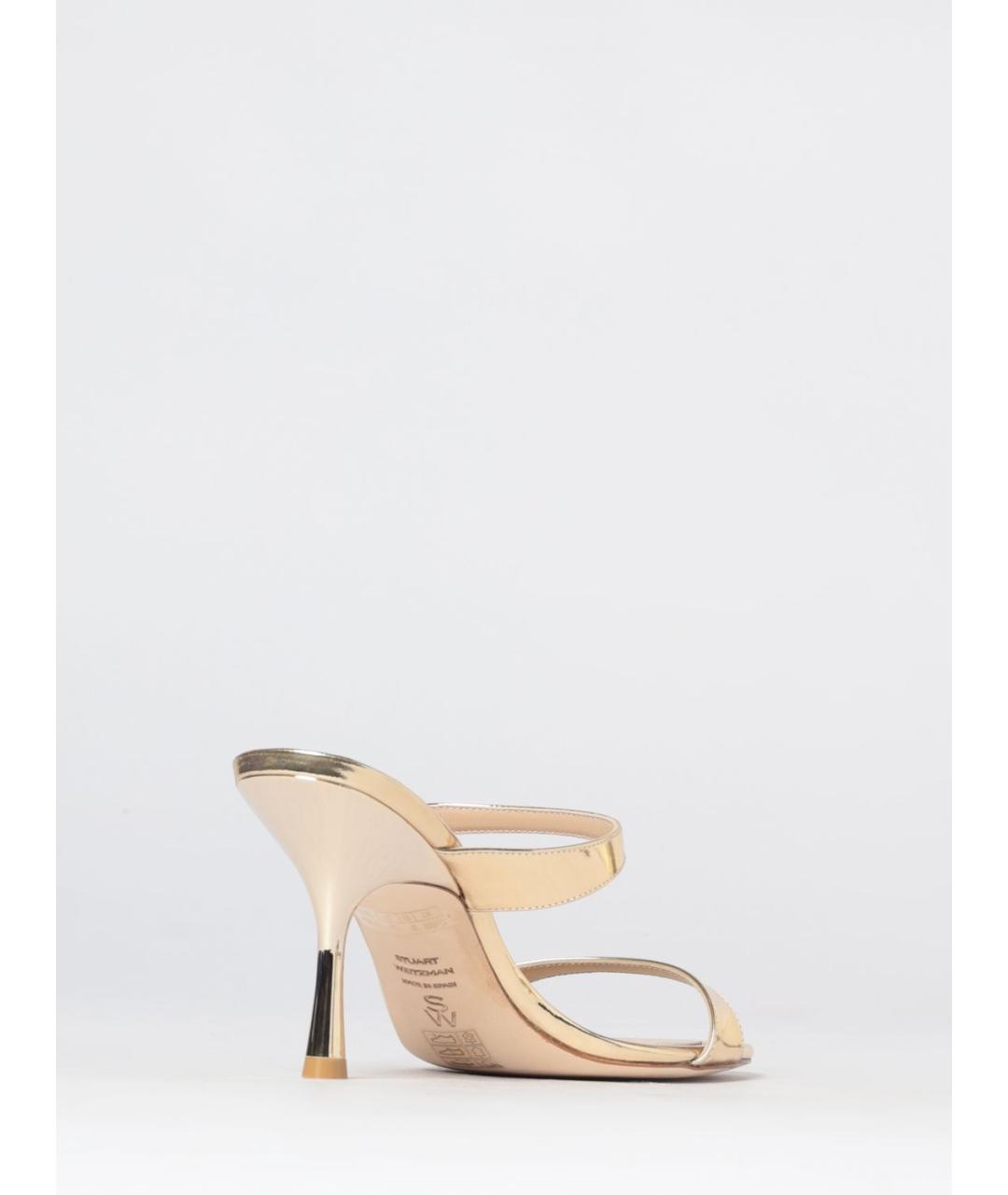 STUART WEITZMAN Золотые босоножки, фото 3
