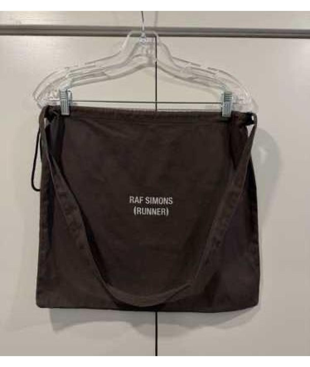 RAF SIMONS Коричневая сумка на плечо, фото 7