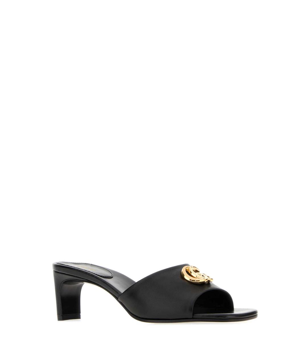 GUCCI Черные кожаные мюли, фото 2