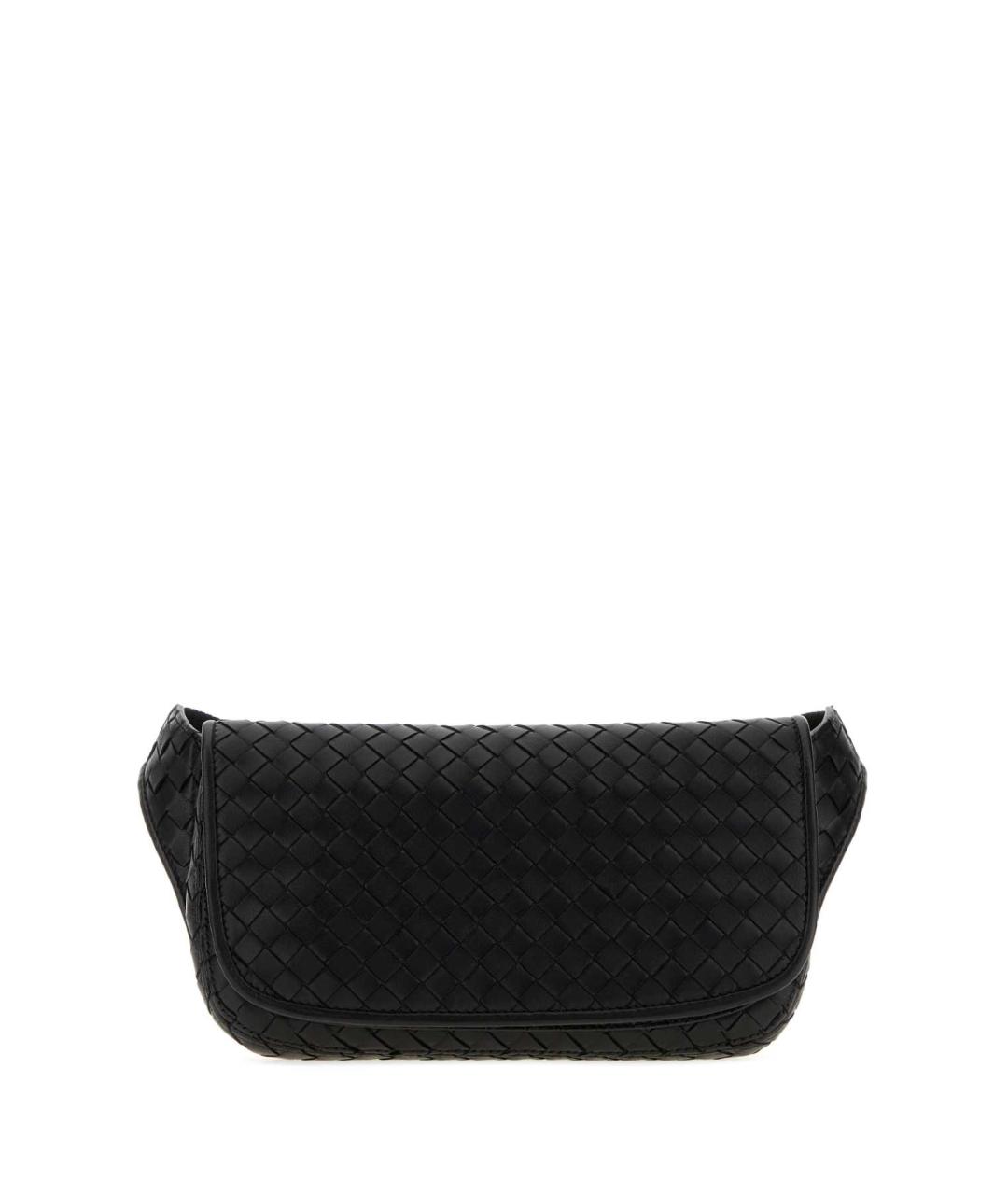 BOTTEGA VENETA Черная кожаная сумка на плечо, фото 1
