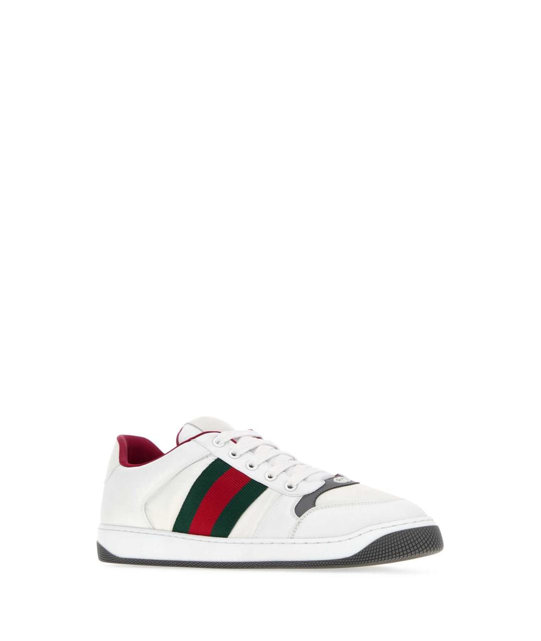 GUCCI Белые синтетические низкие кроссовки / кеды, фото 2