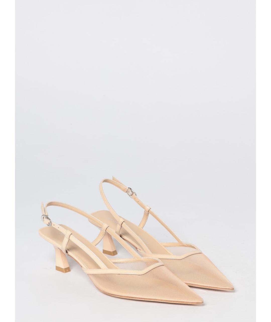 STUART WEITZMAN Бежевые текстильные туфли, фото 2