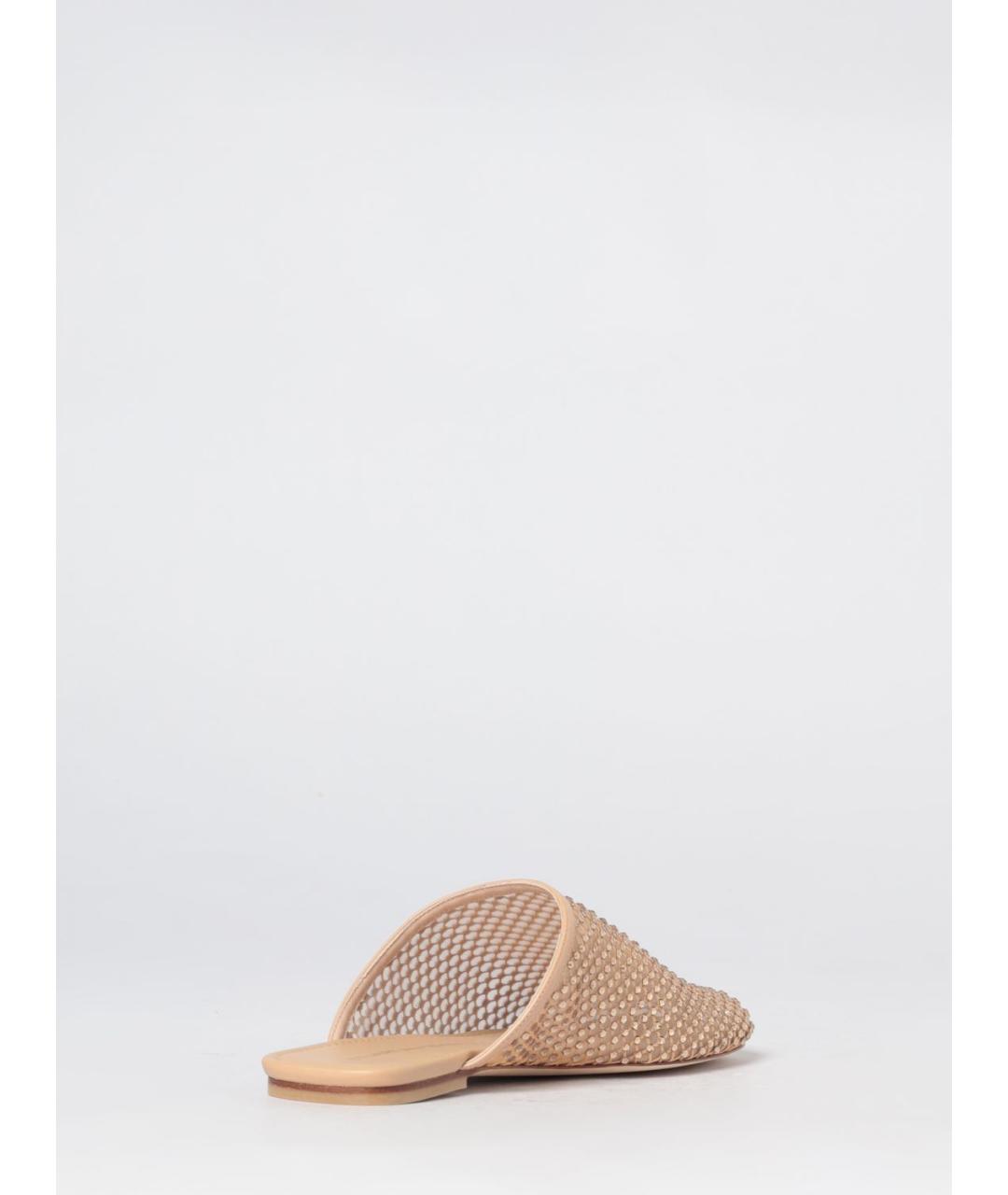 STUART WEITZMAN Золотые текстильные сабо, фото 3