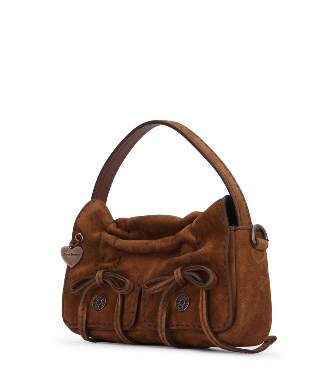 ACNE STUDIOS Коричневая замшевая сумка через плечо, фото 2