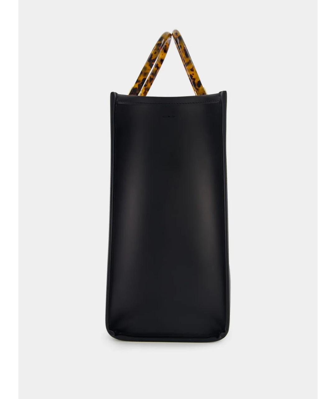 FENDI Черная кожаная сумка тоут, фото 3