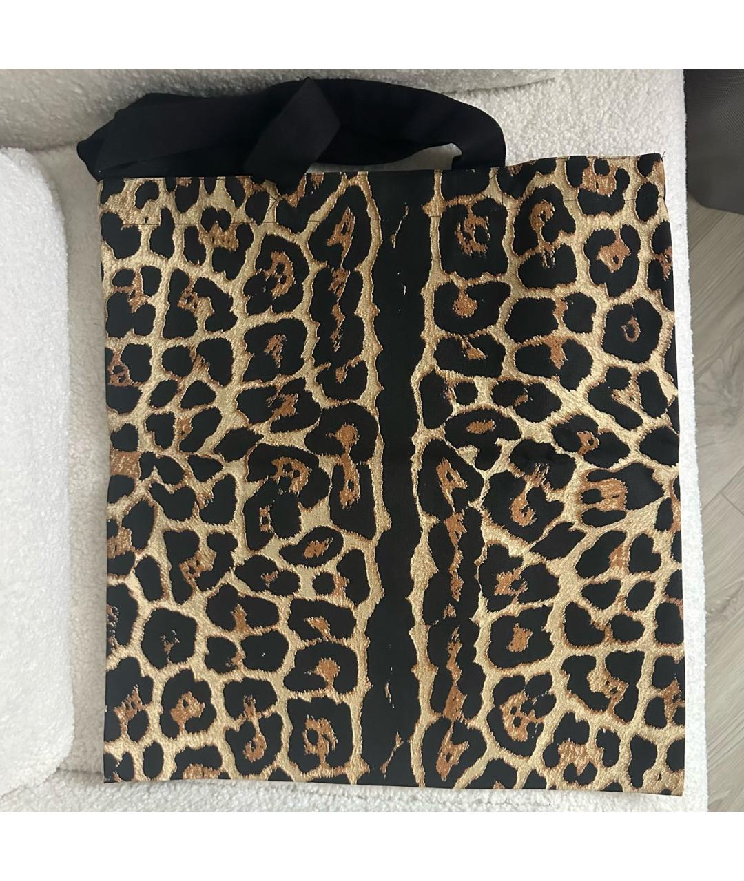 SAINT LAURENT Коричневая хлопковая сумка тоут, фото 3
