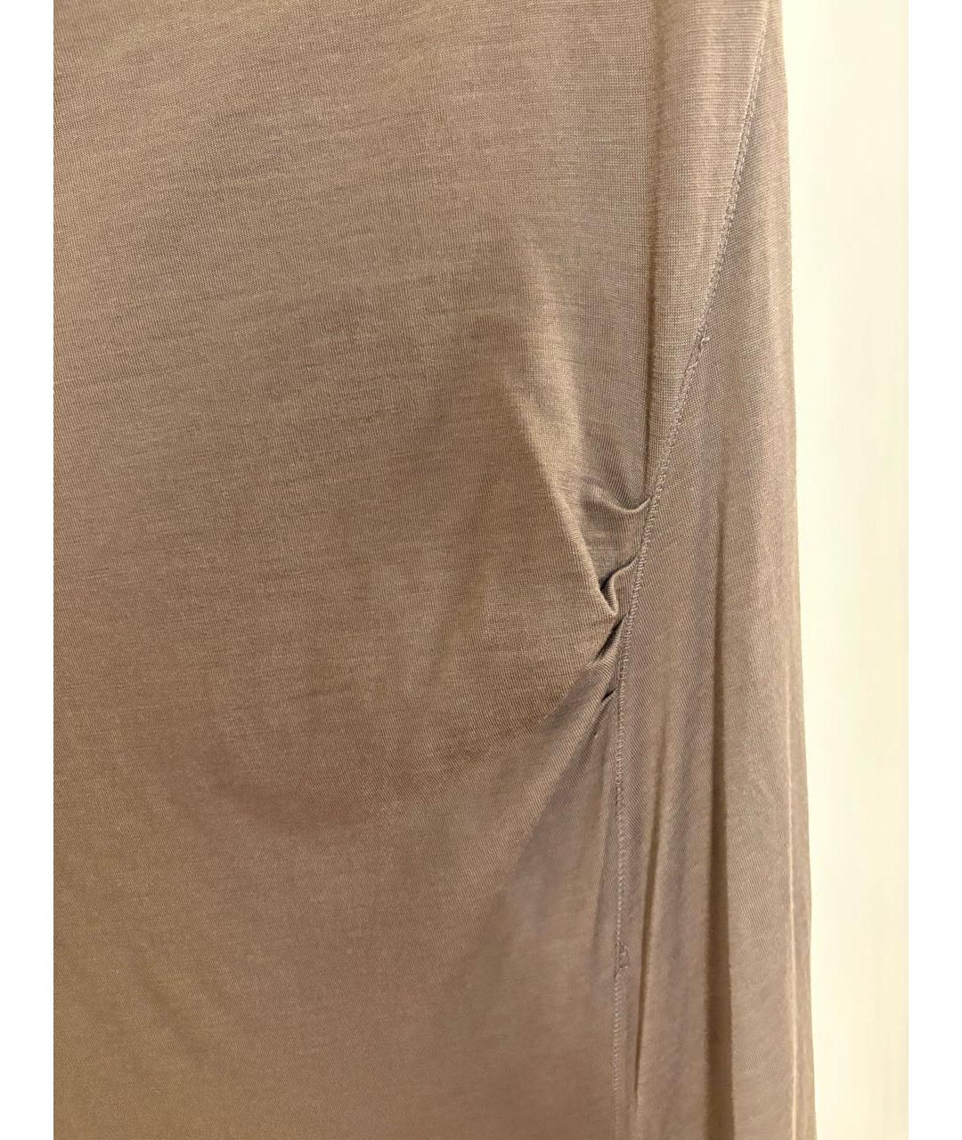 BRUNELLO CUCINELLI Коричневое шерстяное повседневное платье, фото 4