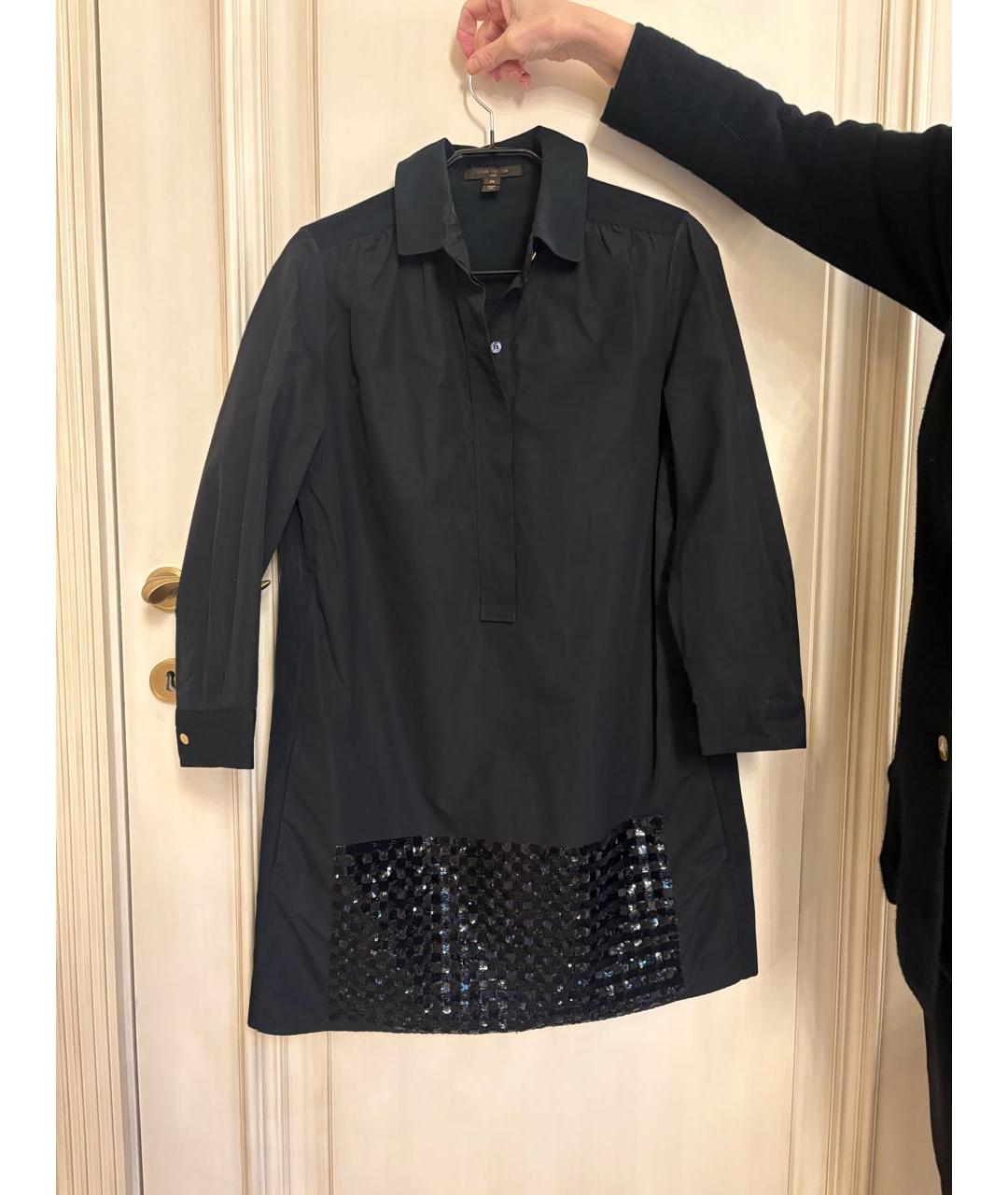 LOUIS VUITTON Черное хлопковое повседневное платье, фото 6