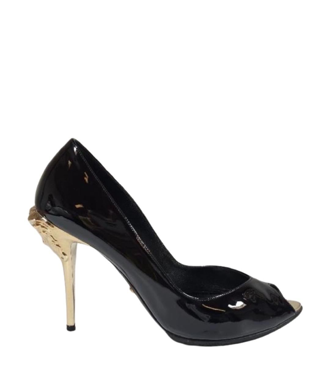 VERSACE Черные туфли из лакированной кожи, фото 1