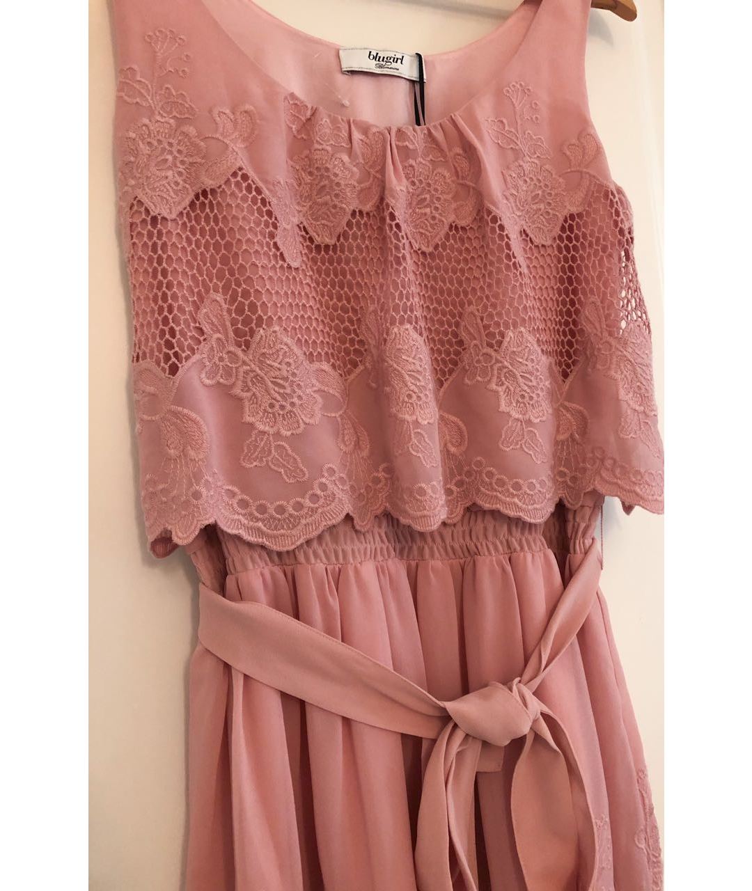 BLUGIRL Розовое полиэстеровое повседневное платье, фото 3