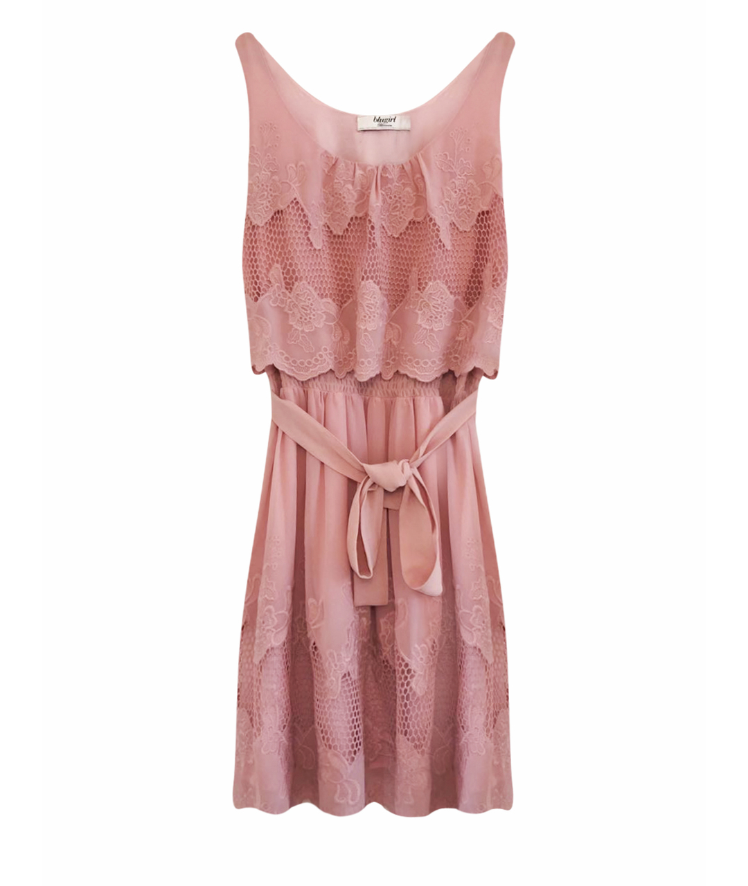 BLUGIRL Розовое полиэстеровое повседневное платье, фото 1