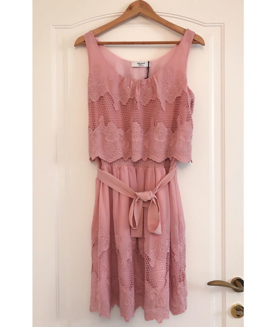 BLUGIRL Розовое полиэстеровое повседневное платье, фото 5