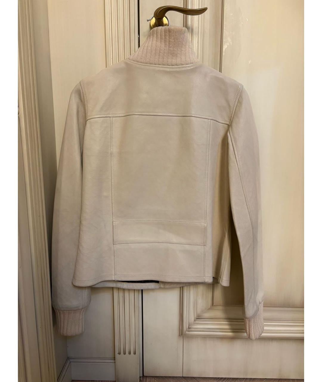 LOUIS VUITTON Бежевая кожаная куртка, фото 2