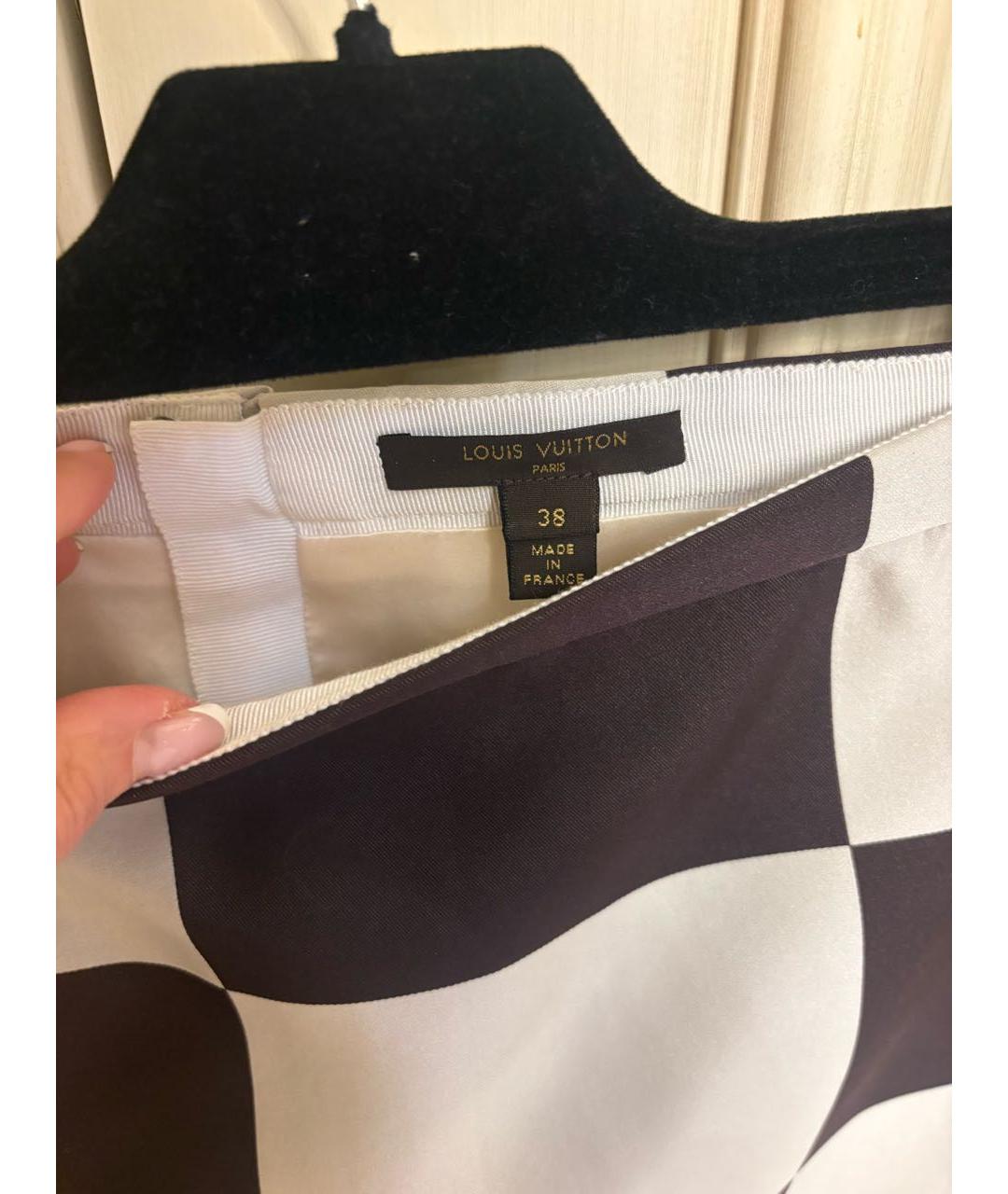 LOUIS VUITTON Черная полиэстеровая юбка мини, фото 3