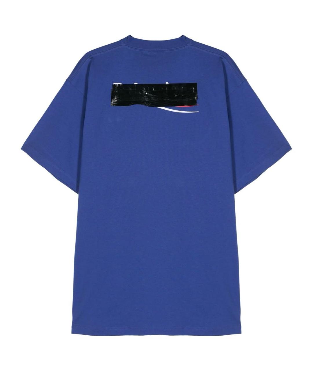 BALENCIAGA Синяя футболка, фото 2