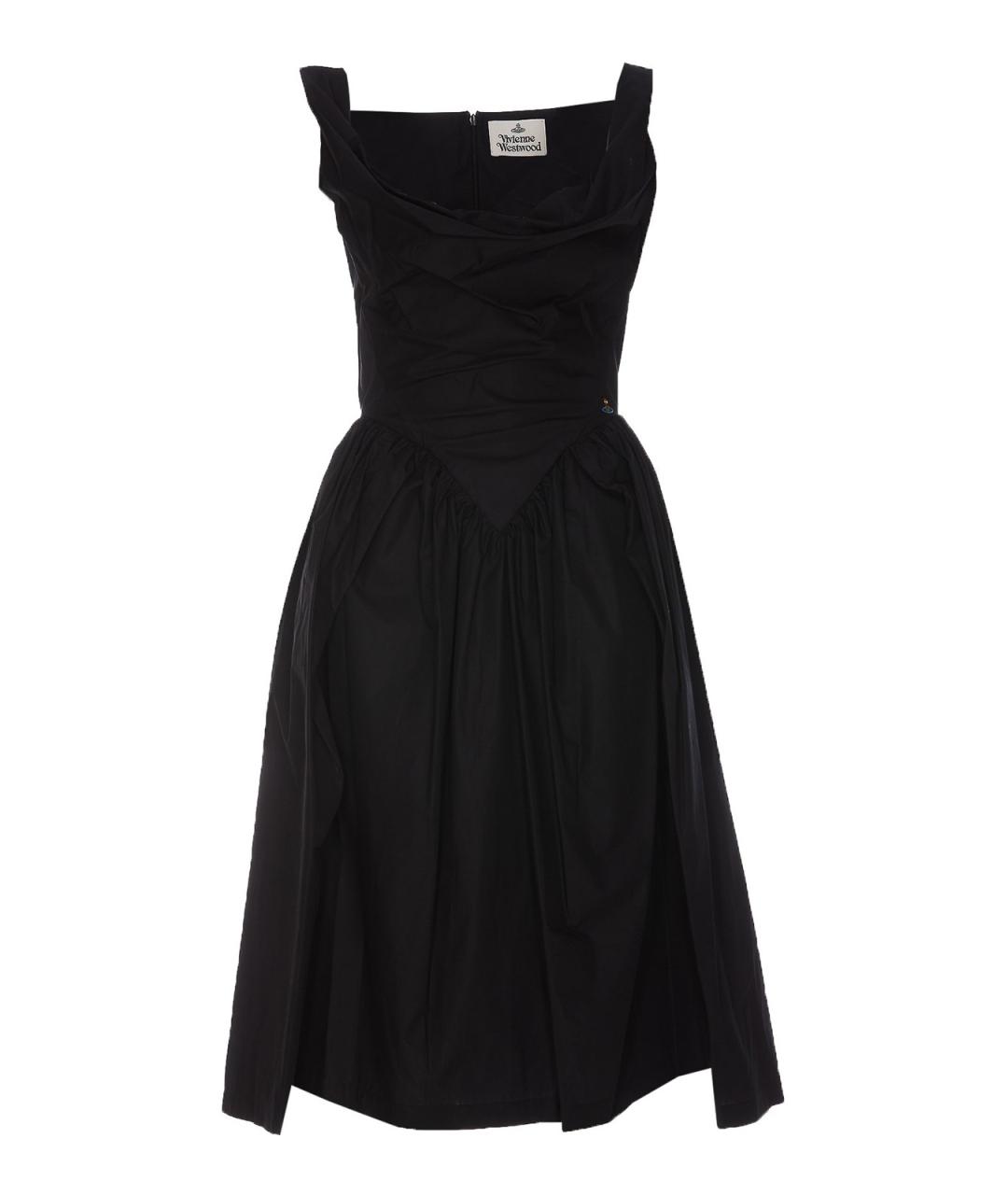 VIVIENNE WESTWOOD Черное хлопковое повседневное платье, фото 1
