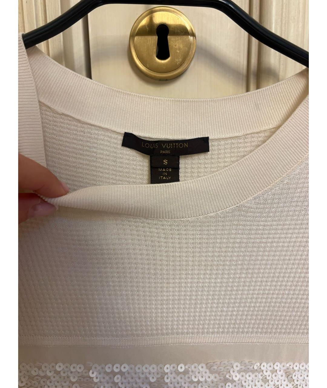 LOUIS VUITTON Белый шелковый сарафан, фото 3