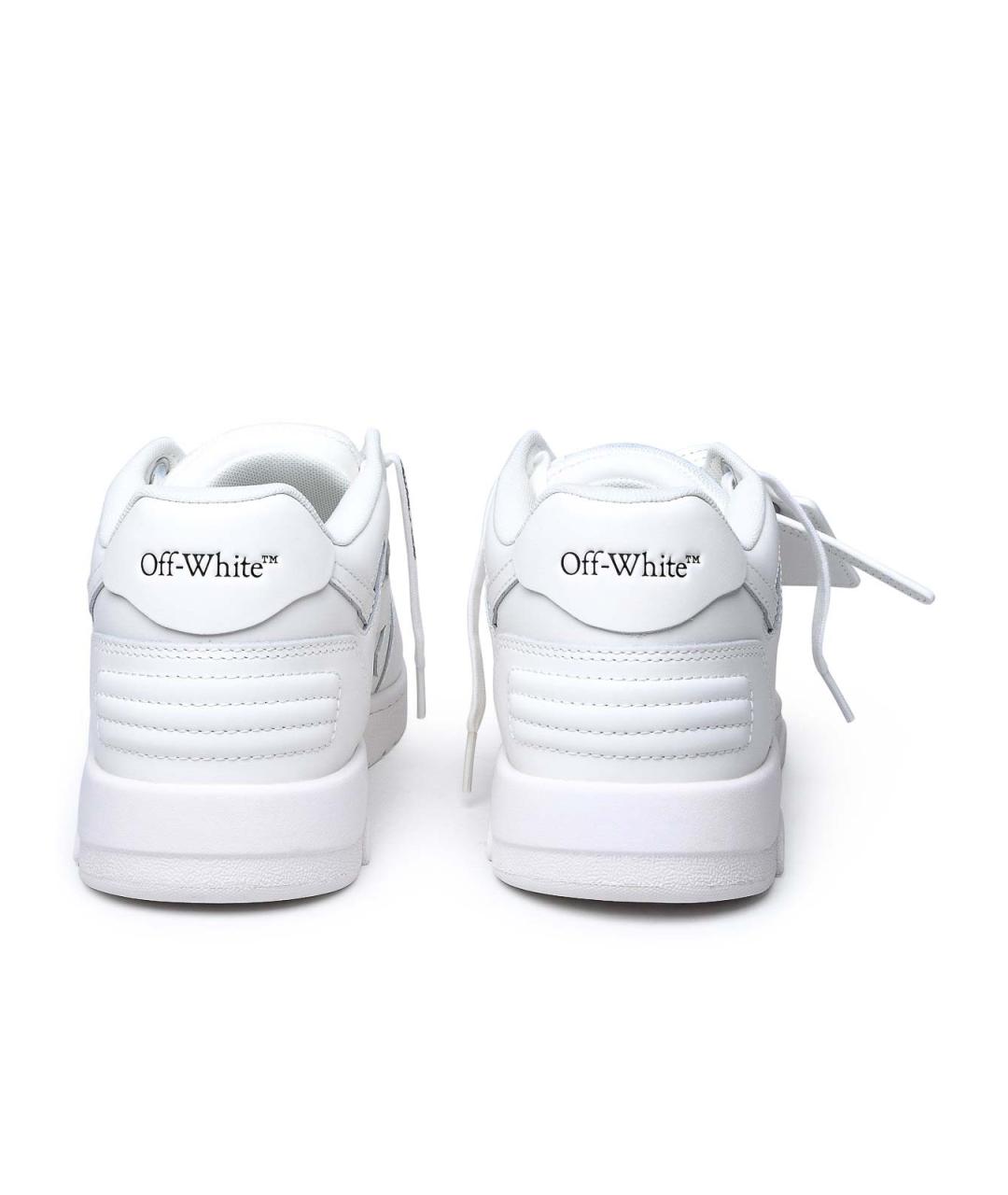 OFF-WHITE Белые кожаные низкие кроссовки / кеды, фото 4
