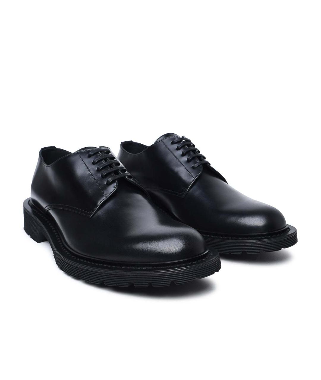SAINT LAURENT Черные кожаные туфли, фото 2