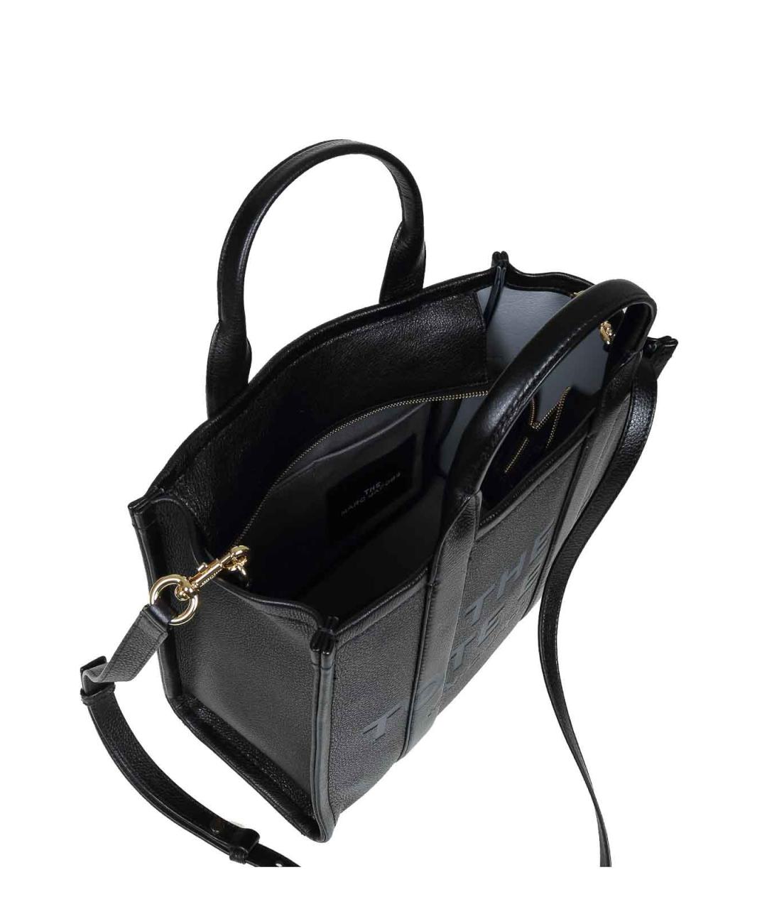 MARC JACOBS Черная кожаная сумка тоут, фото 4