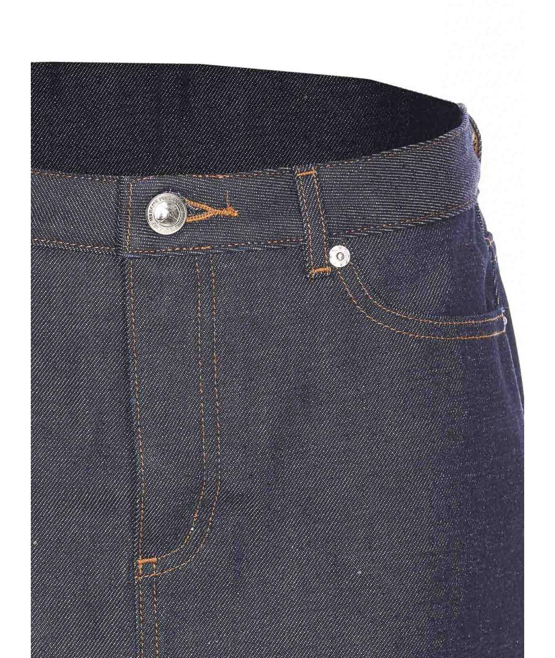 A.P.C. Синяя хлопковая юбка мини, фото 4