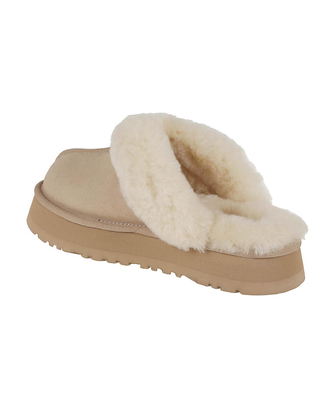 UGG Бежевые замшевые мюли, фото 3