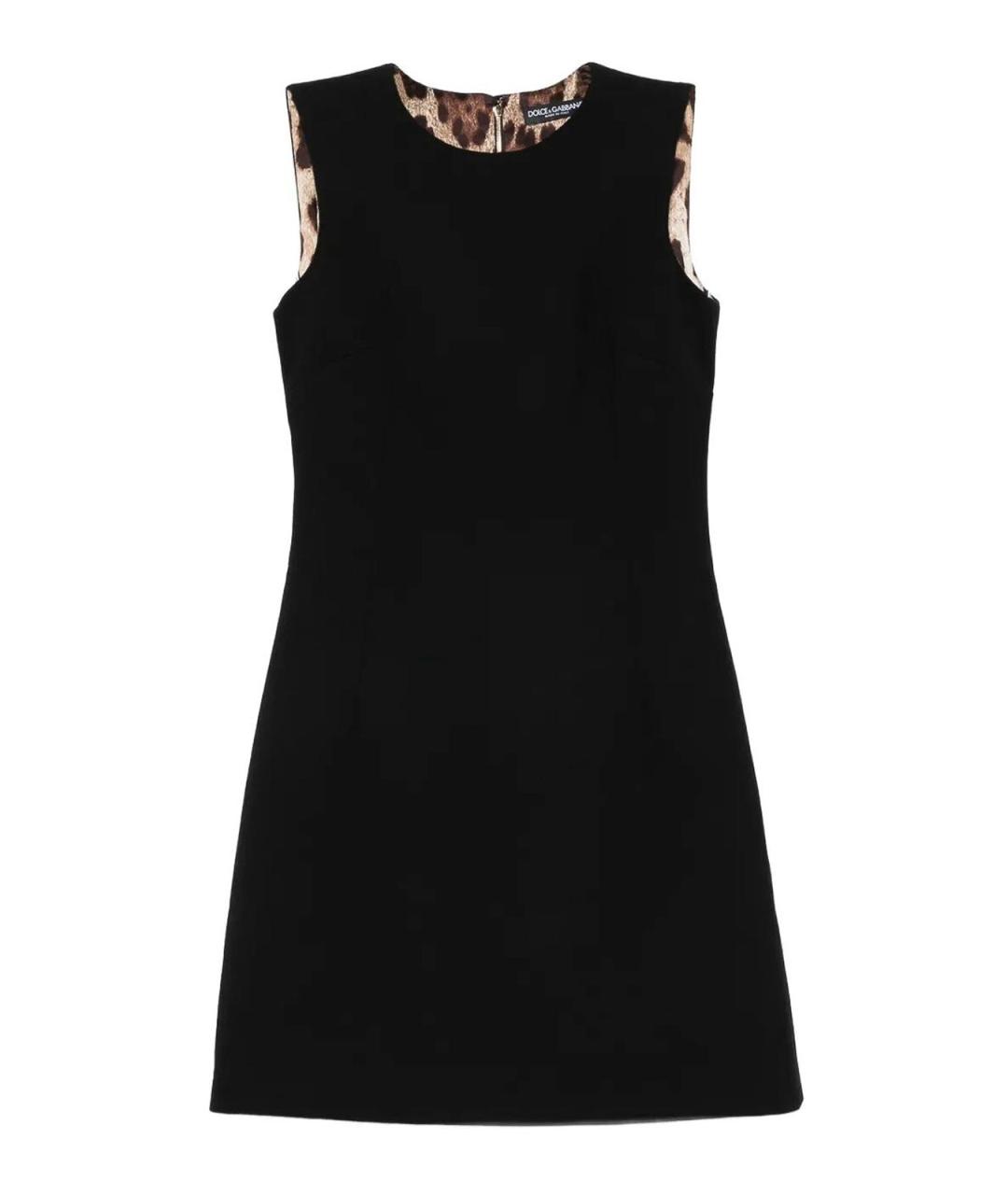 DOLCE&GABBANA Черное шелковое повседневное платье, фото 1