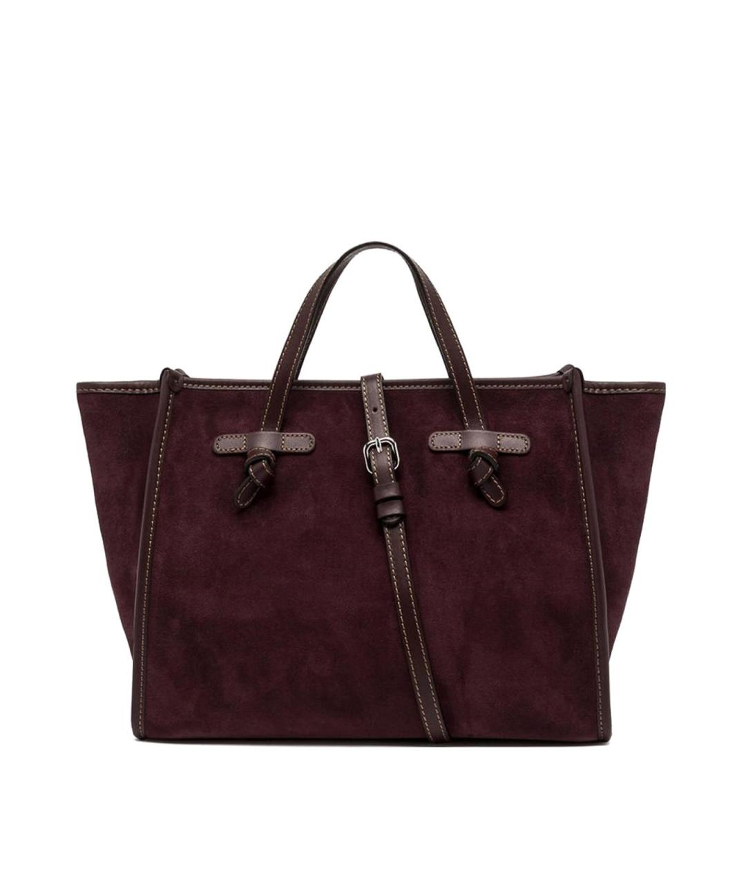 Gianni Chiarini Бордовая кожаная сумка тоут, фото 1