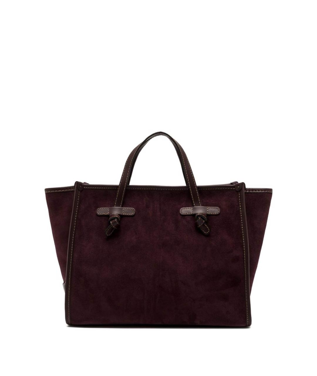Gianni Chiarini Бордовая кожаная сумка тоут, фото 2