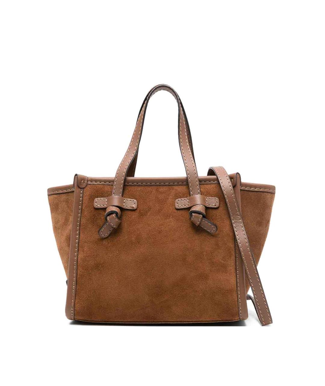 Gianni Chiarini Коричневая замшевая сумка тоут, фото 1