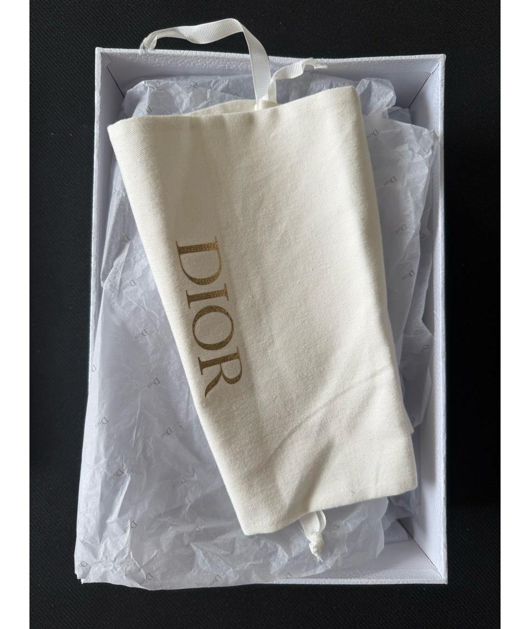 CHRISTIAN DIOR Бежевые текстильные туфли, фото 5