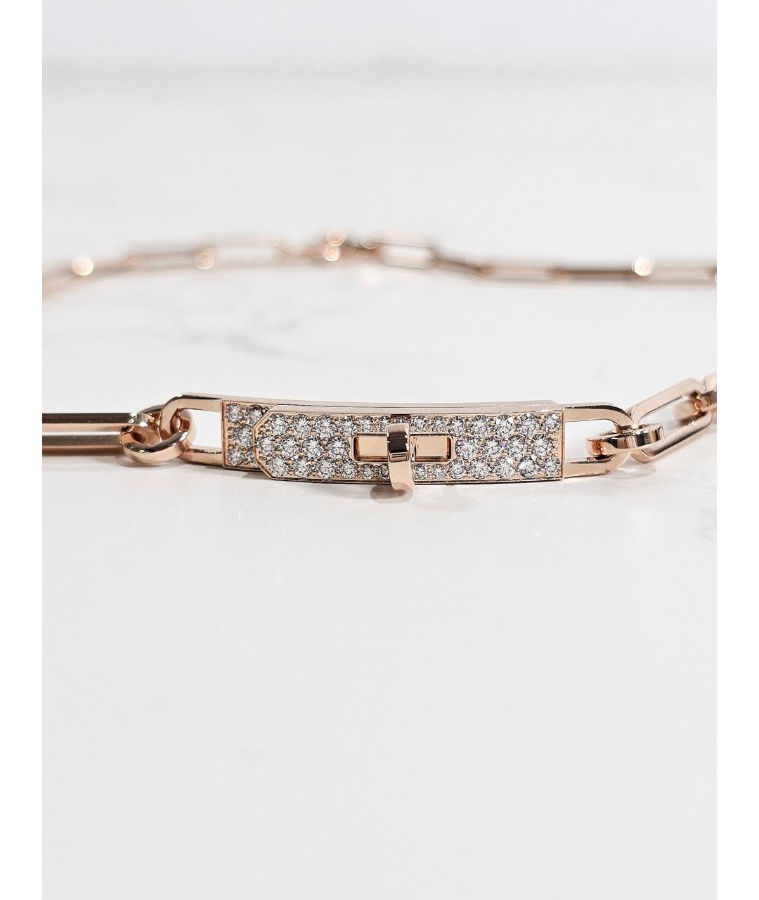 HERMES Золотое колье из розового золота, фото 3