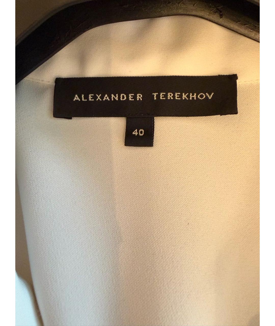 ALEXANDER TEREKHOV Белое полиэстеровое повседневное платье, фото 3