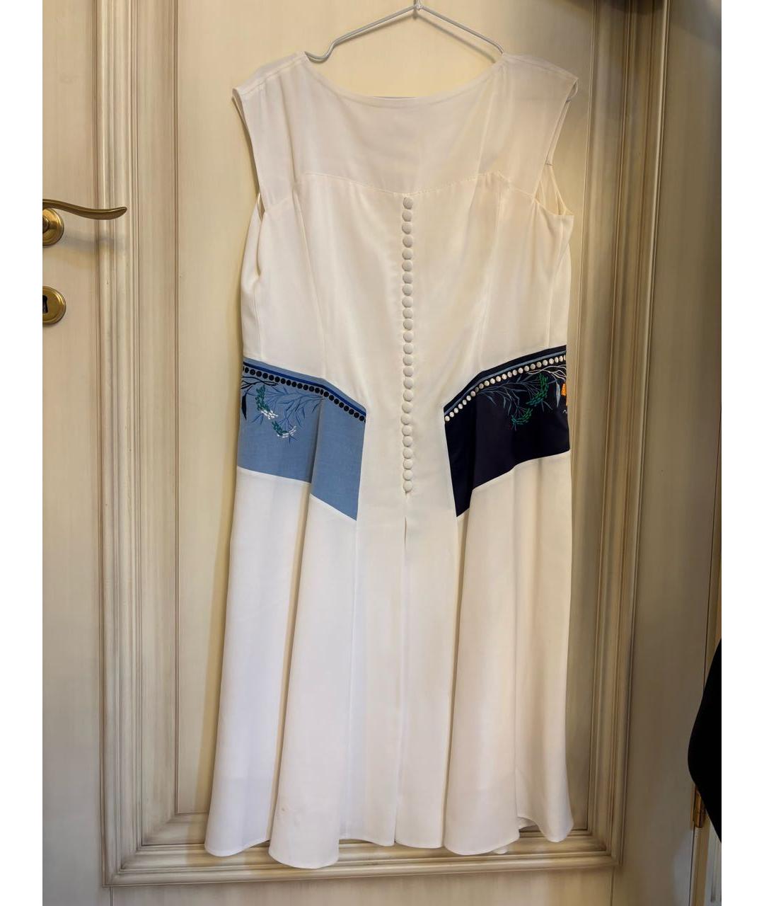 CHRISTIAN DIOR Белое ацетатное повседневное платье, фото 2