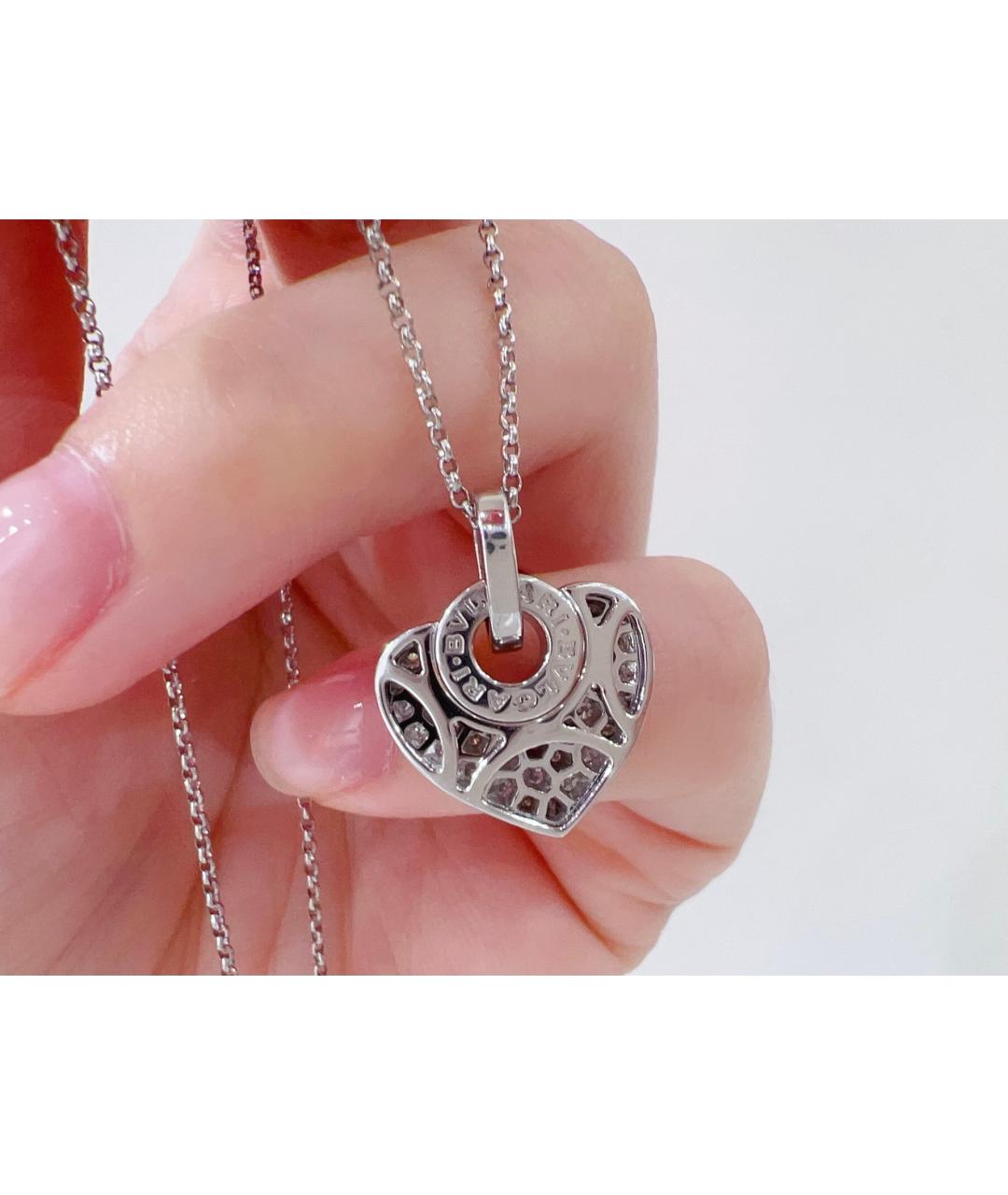 BVLGARI Серебряная подвеска из белого золота, фото 4