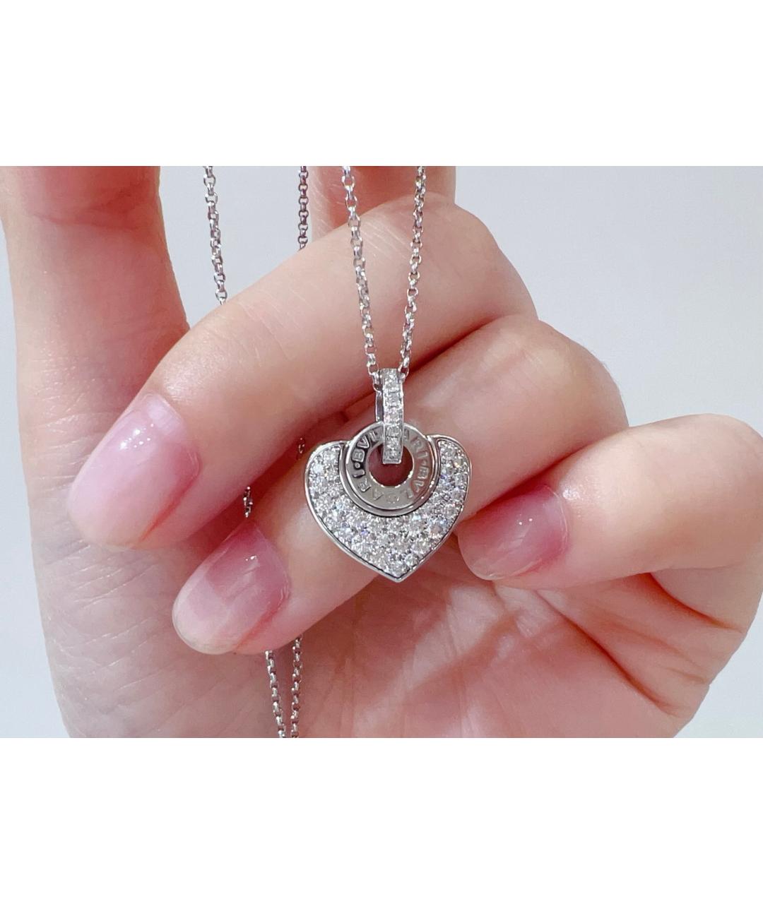 BVLGARI Серебряная подвеска из белого золота, фото 2