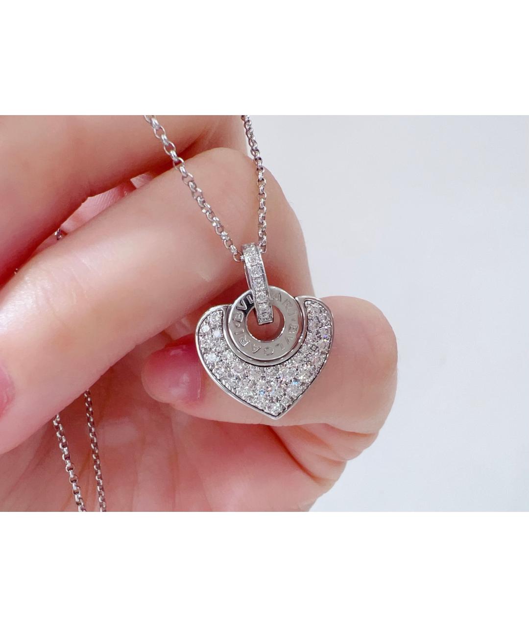 BVLGARI Серебряная подвеска из белого золота, фото 3