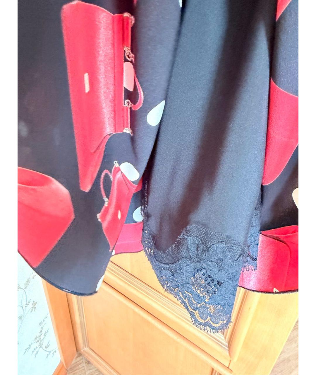 DOLCE&GABBANA Мульти шелковое платье, фото 3