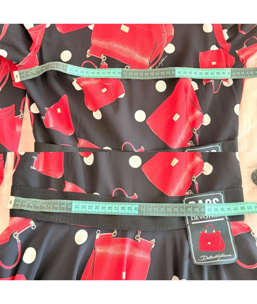 DOLCE&GABBANA Мульти шелковое платье, фото 8