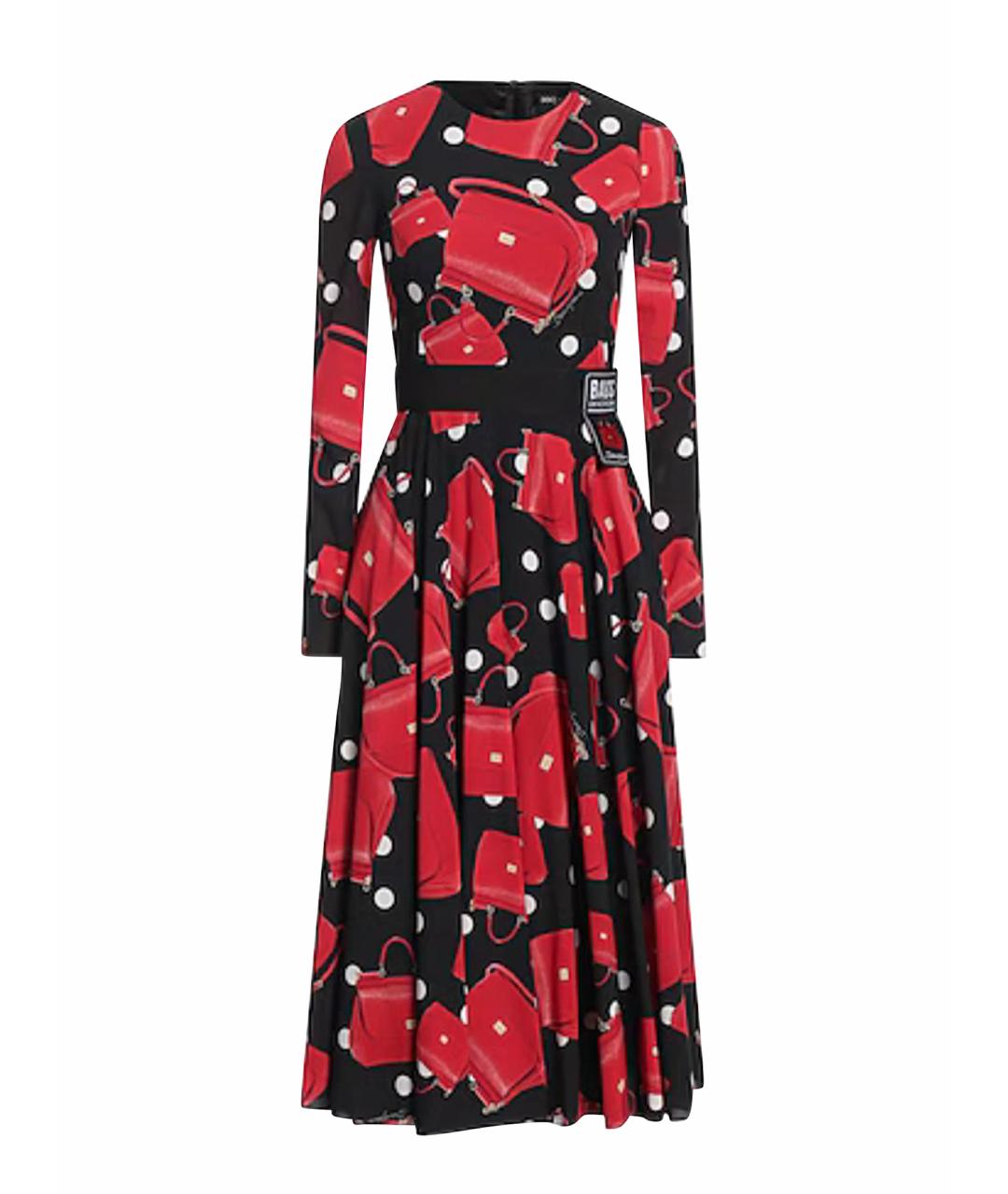 DOLCE&GABBANA Мульти шелковое платье, фото 1