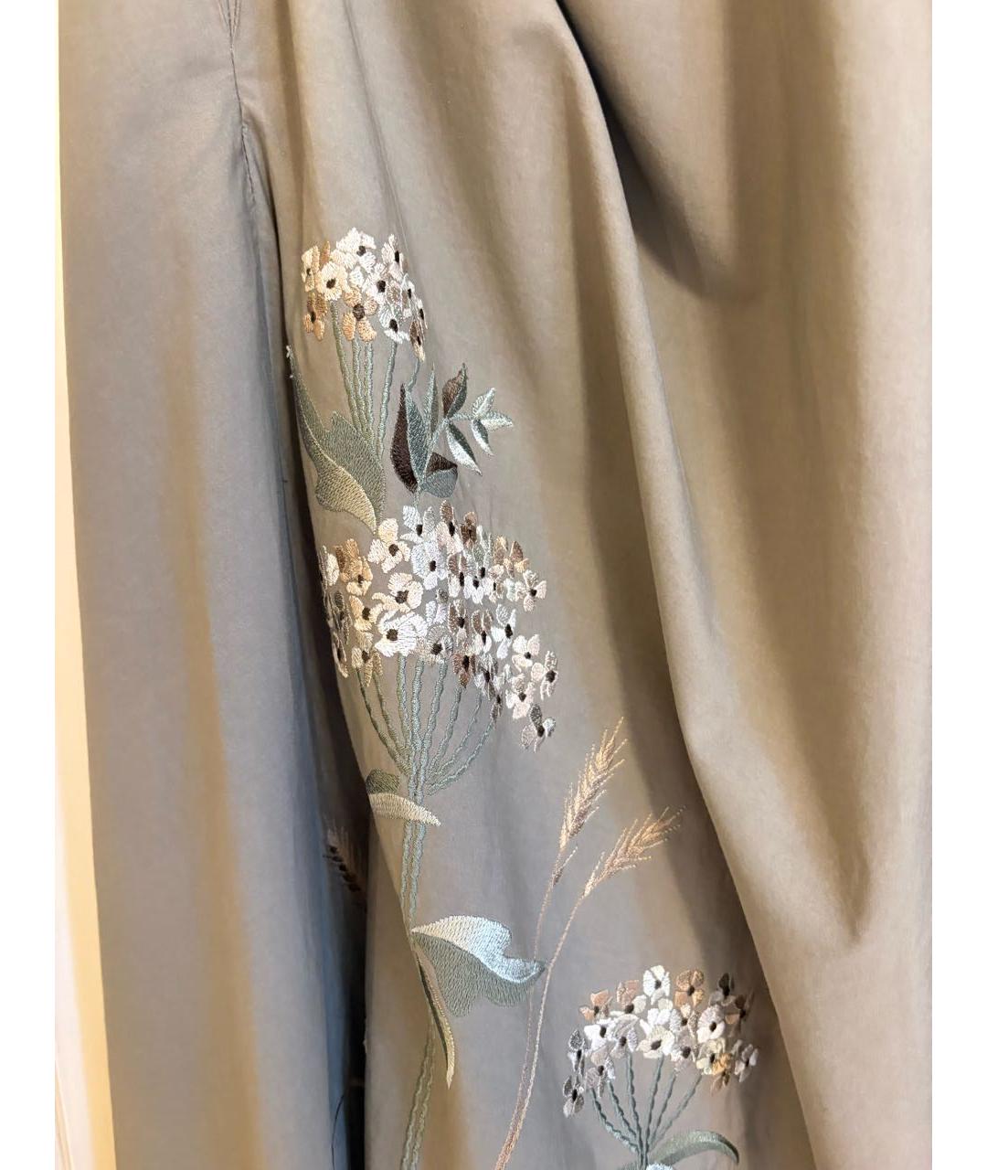 BOTTEGA VENETA Хаки хлопковое повседневное платье, фото 4
