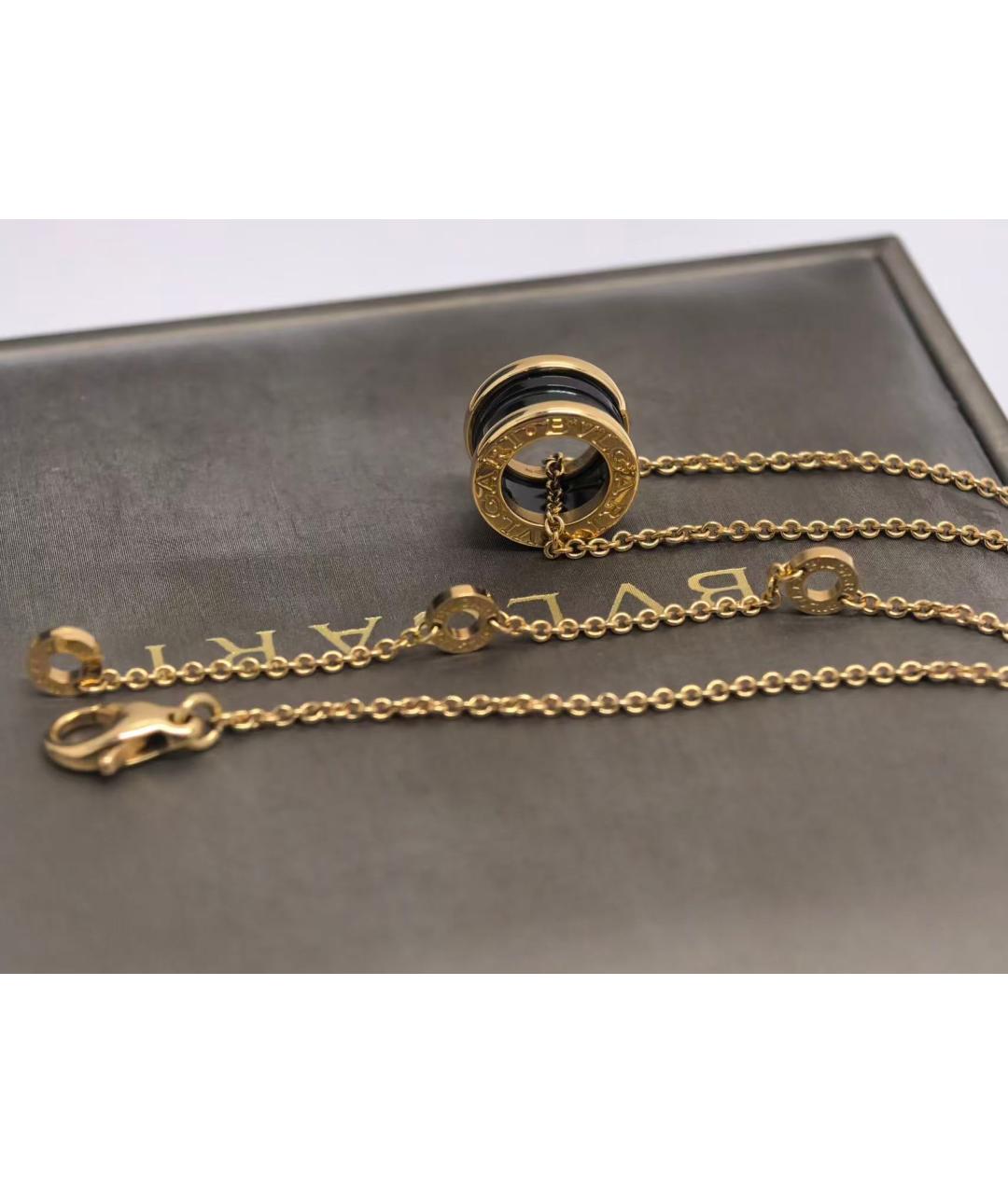BVLGARI Черная подвеска из розового золота, фото 6