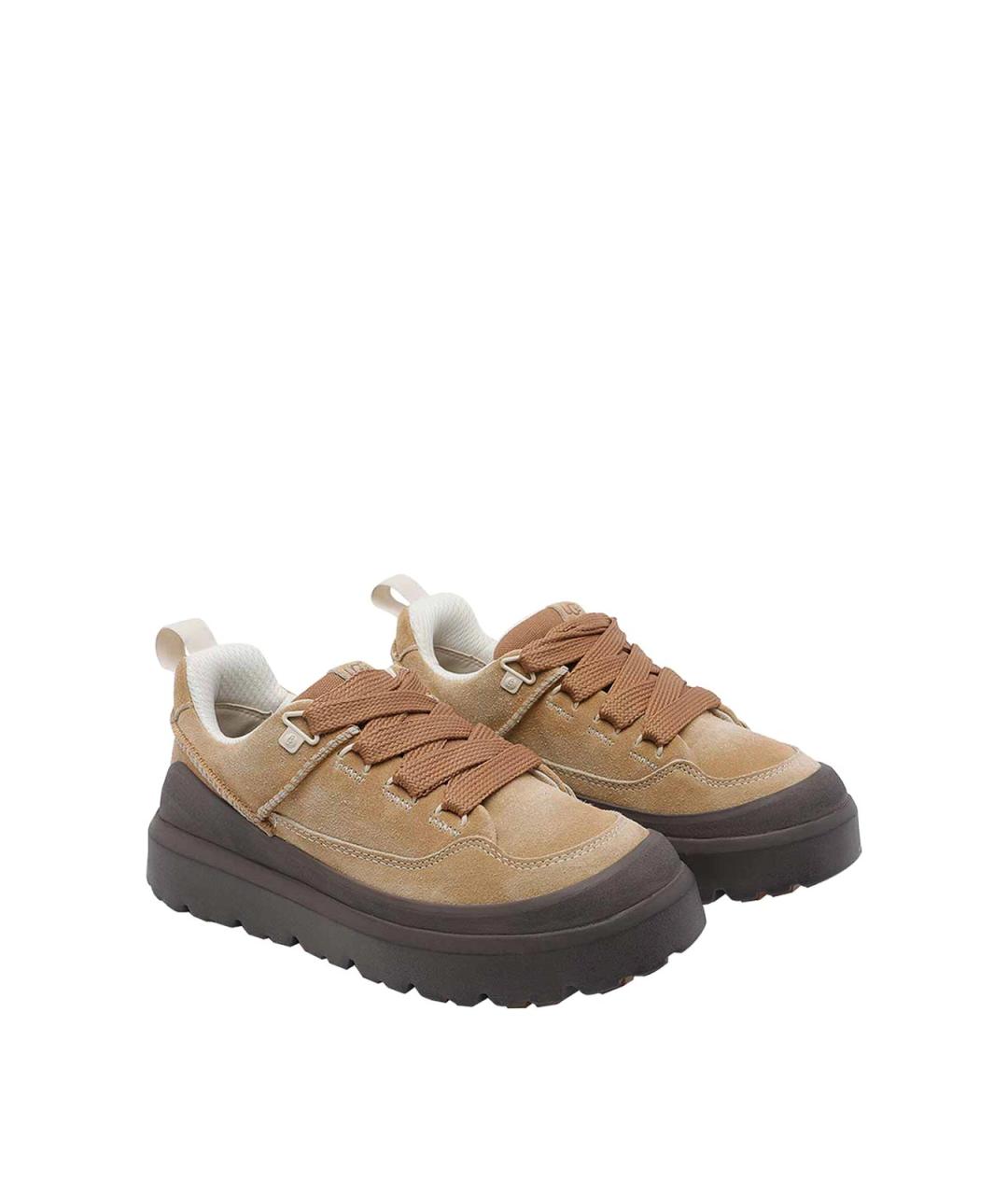 UGG Коричневые замшевые низкие кроссовки / кеды, фото 2