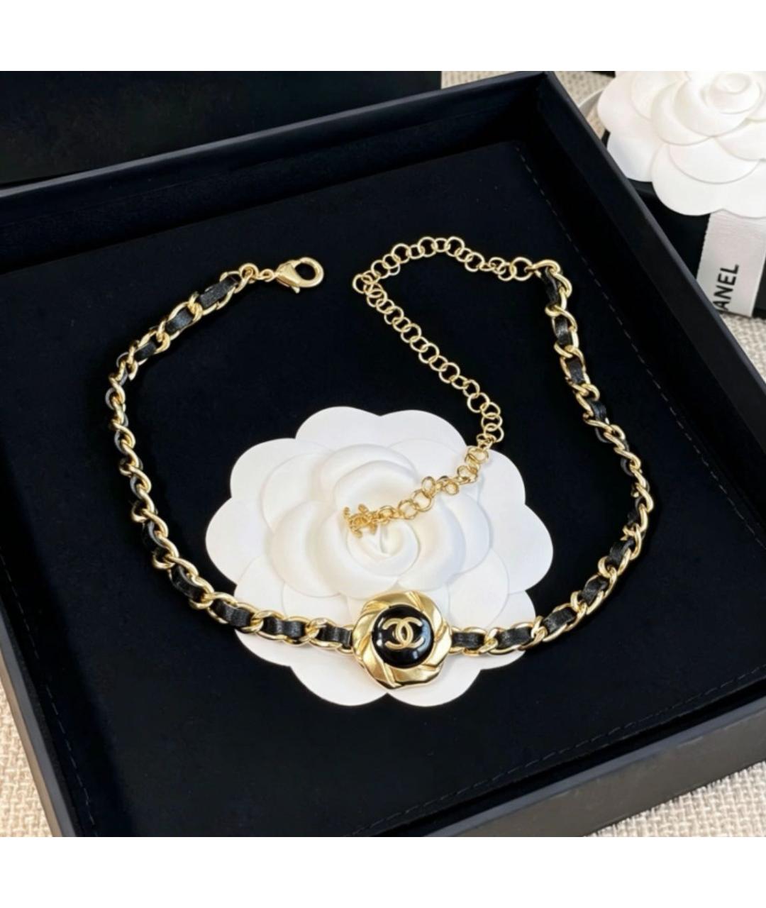 CHANEL Черное колье, фото 5