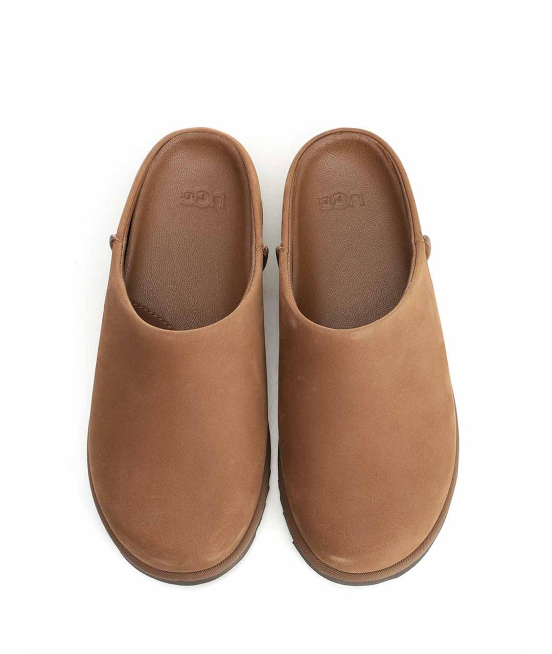 UGG Коричневые кожаные сабо, фото 5