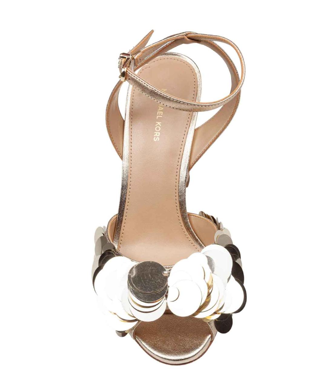 MICHAEL KORS Золотые босоножки, фото 2