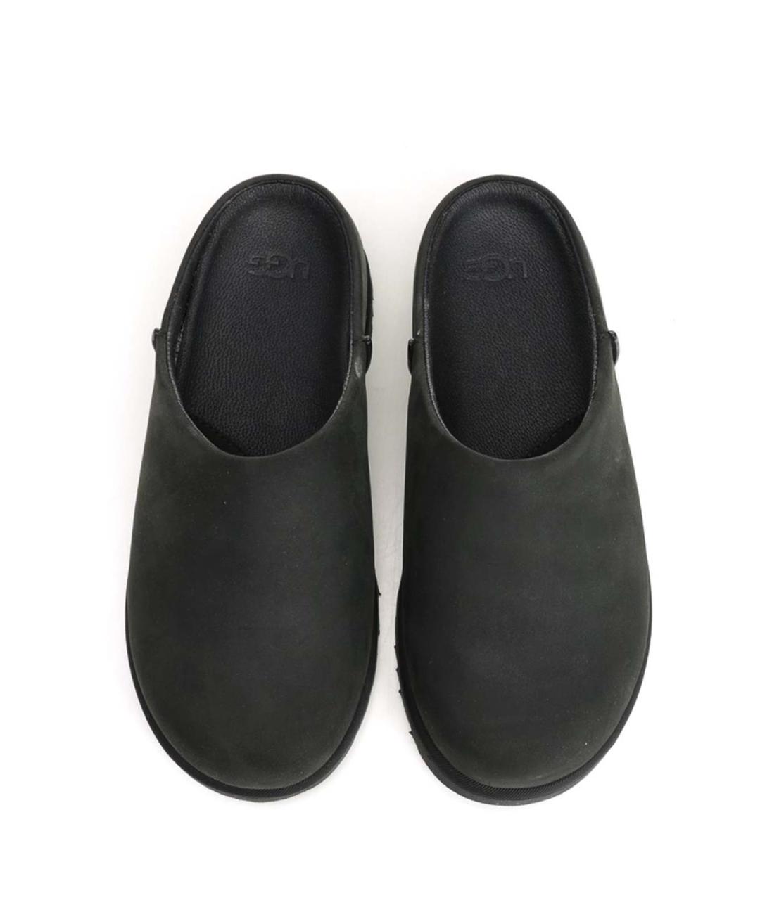 UGG Черные кожаные сабо, фото 5