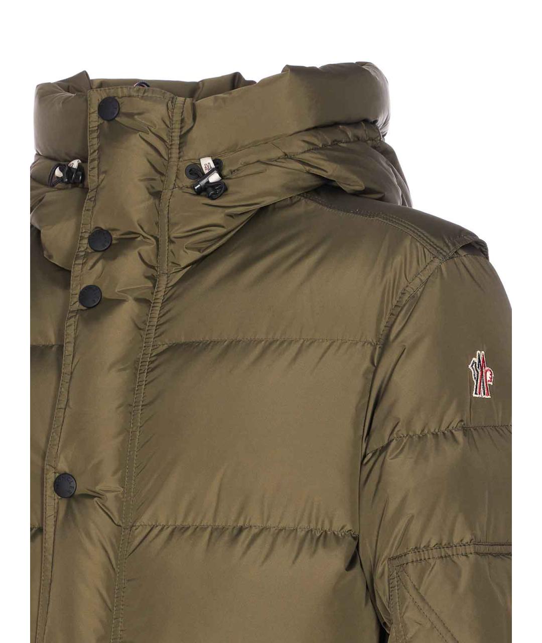 MONCLER Хаки полиамидовый пуховик, фото 3