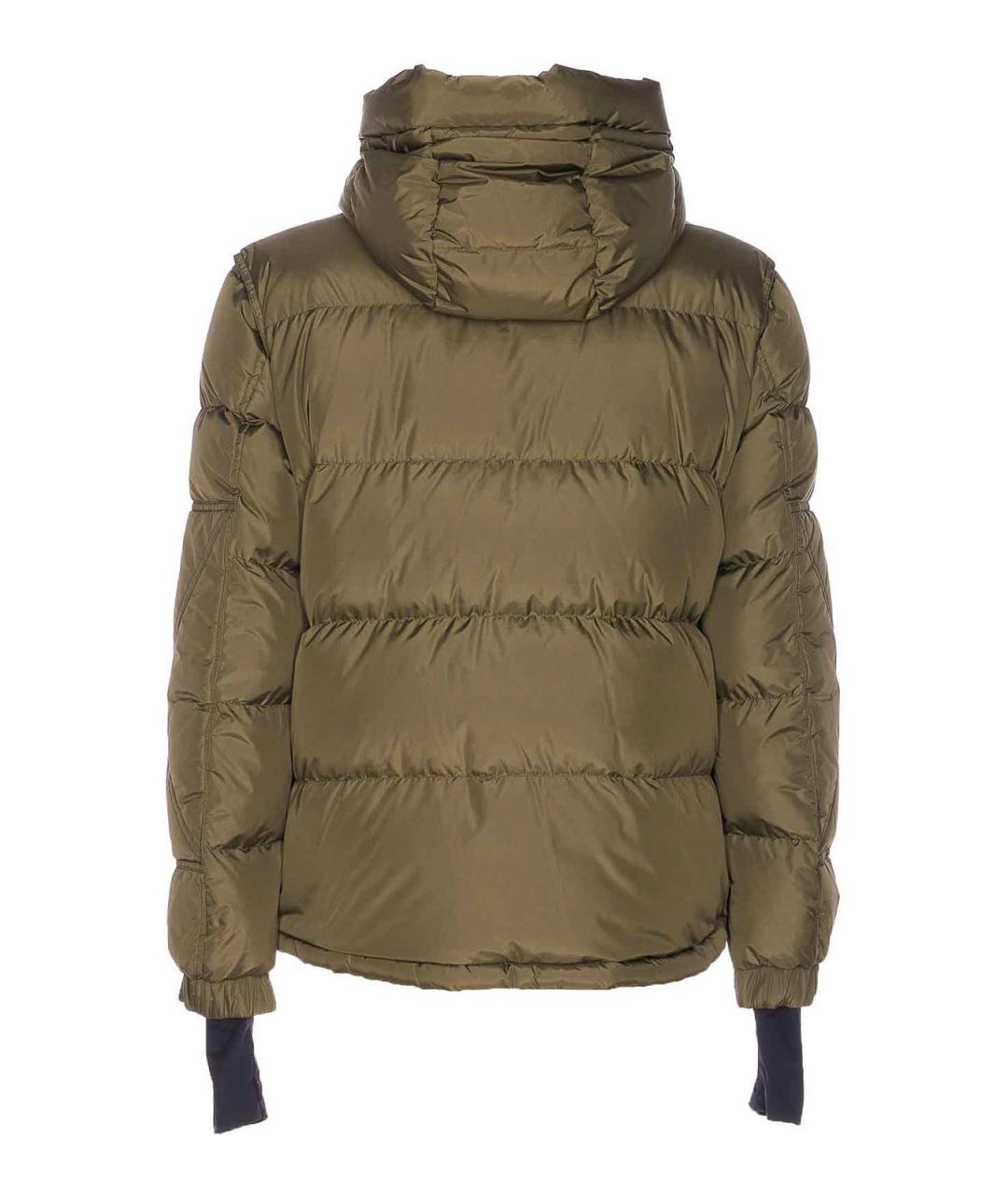 MONCLER Хаки полиамидовый пуховик, фото 2